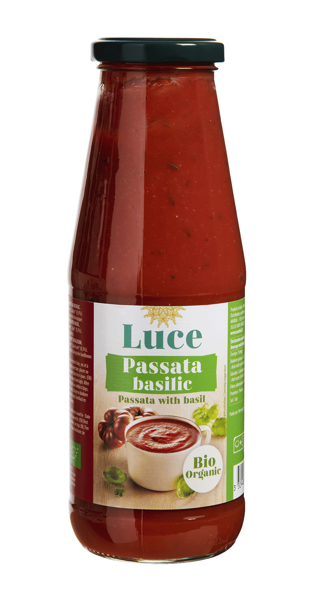 Luce Organic Passata with Basil 680g Naturalia Organic Lebanon