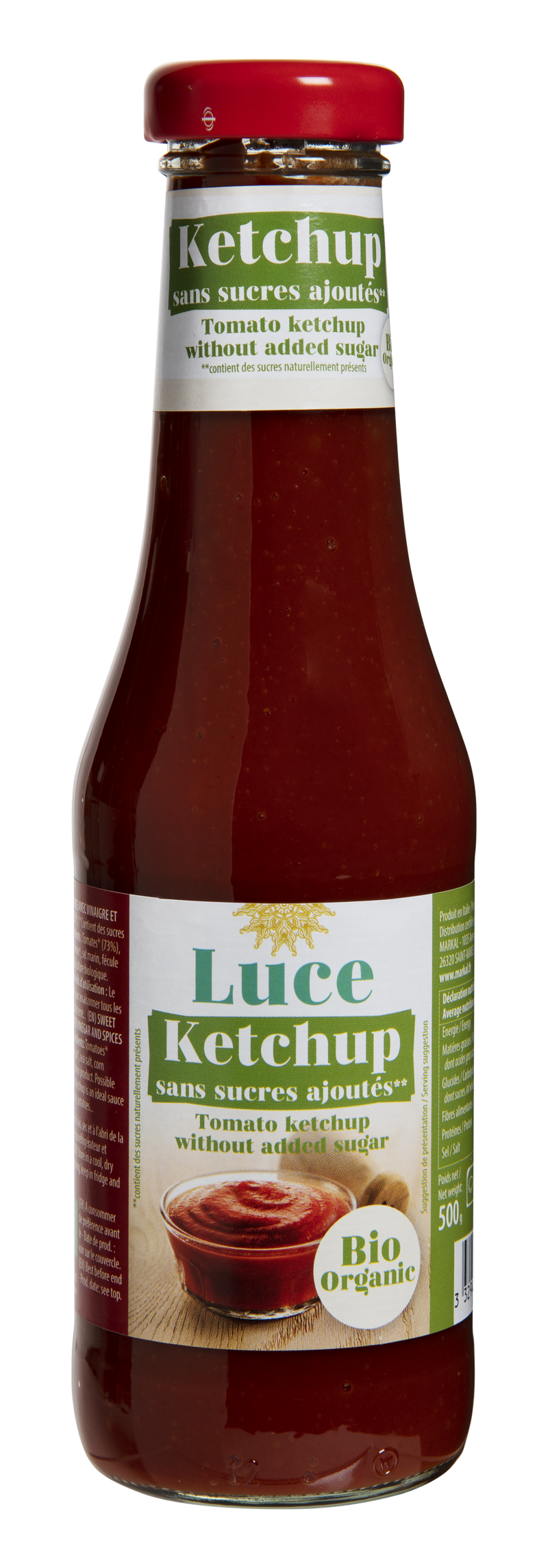 Luce Tomato Ketchup Without Added Sugar 500g