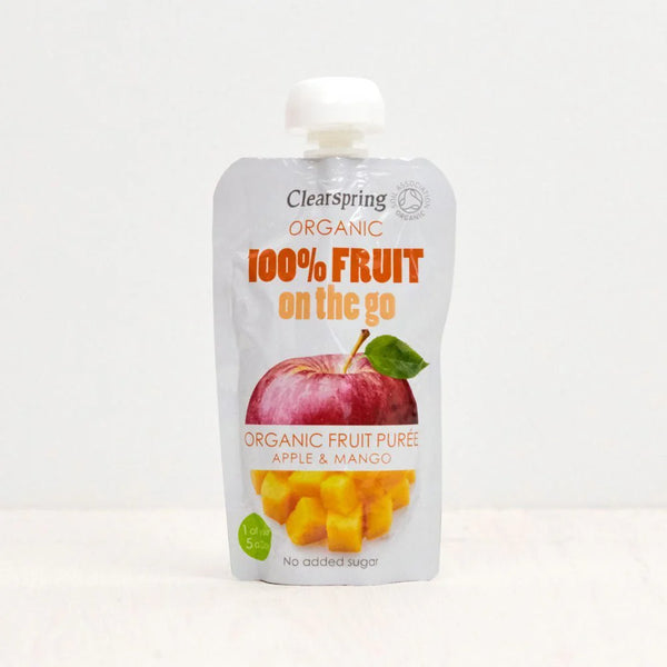 Clearspring Organic 100% Fruit on the Go - Apple & Mango Purée 120g