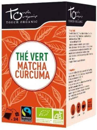 Touch organic matcha tea with turmeric 24 sachets the vert matcha cu