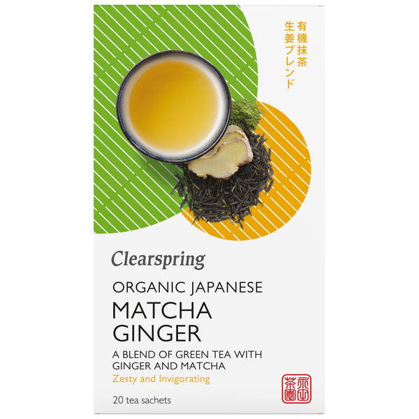 Clearspring Organic Japanese Matcha Ginger - 20 Tea Sachets