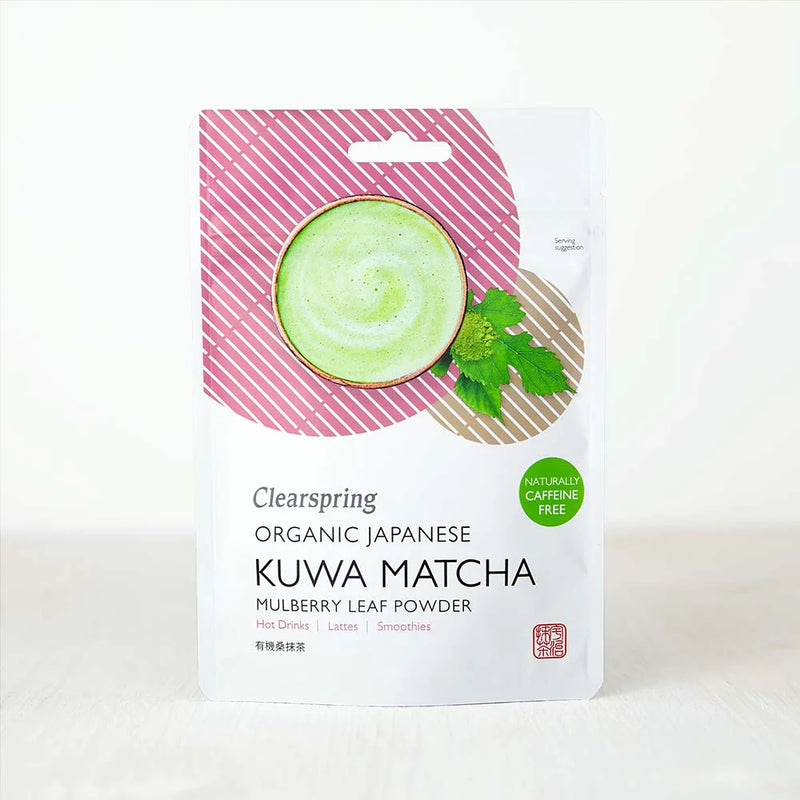 Clearspring Organic Japanese Kuwa Matcha - Caffeine Free Mulberry Leaf Powder 40g