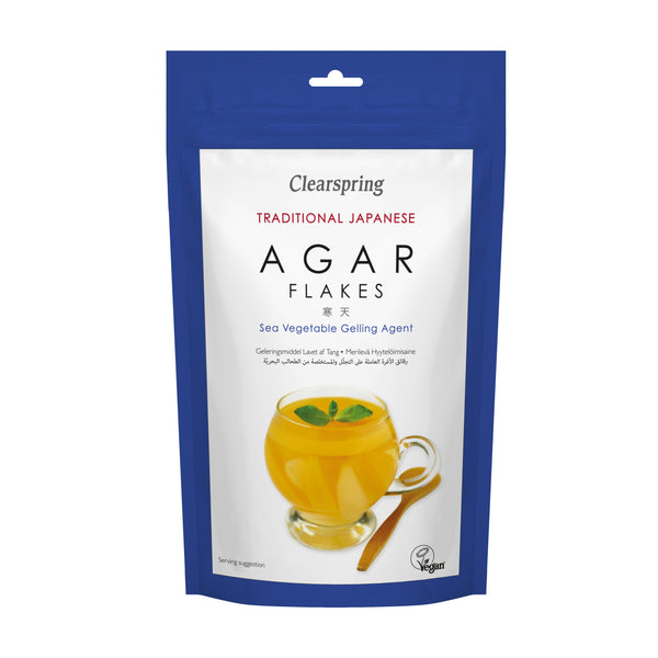 Clearspring Japanese Agar Flakes - Sea Vegetable Gelling Agent 28g