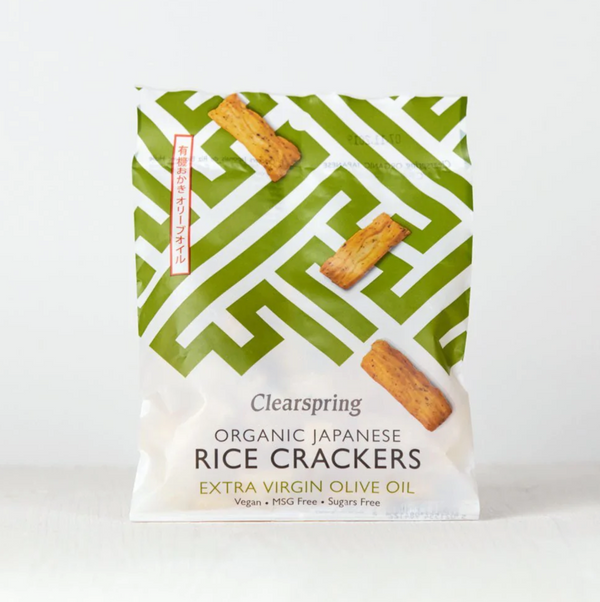 Clearspring Organic Japanese Rice Crackers - Extra Virgin Olive Oil 50g
