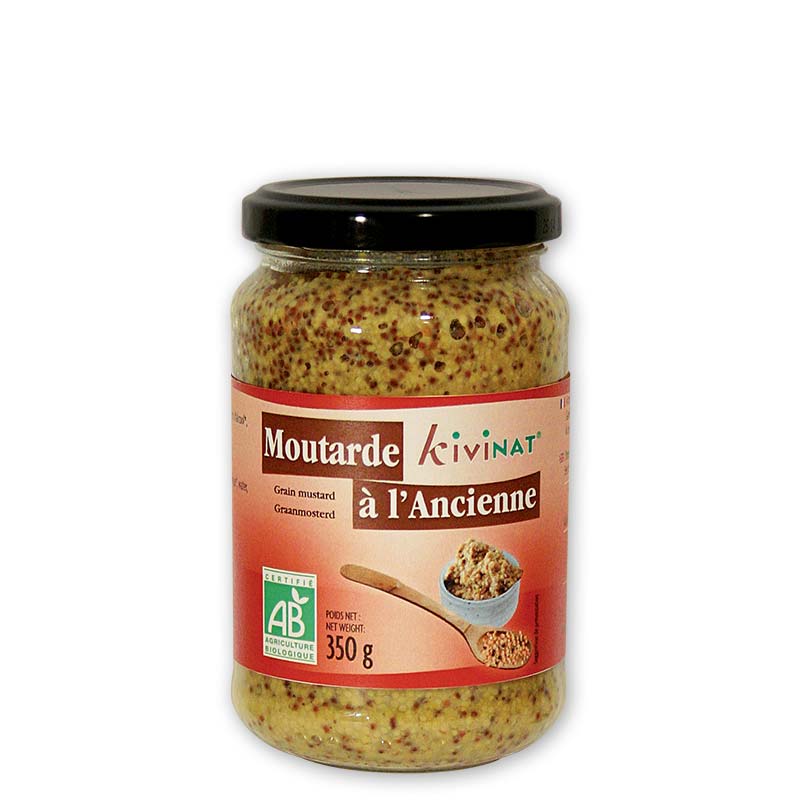 Kivinat Organic Moutarde a L'Ancienne/ Mustard A L’Ancienne 350g